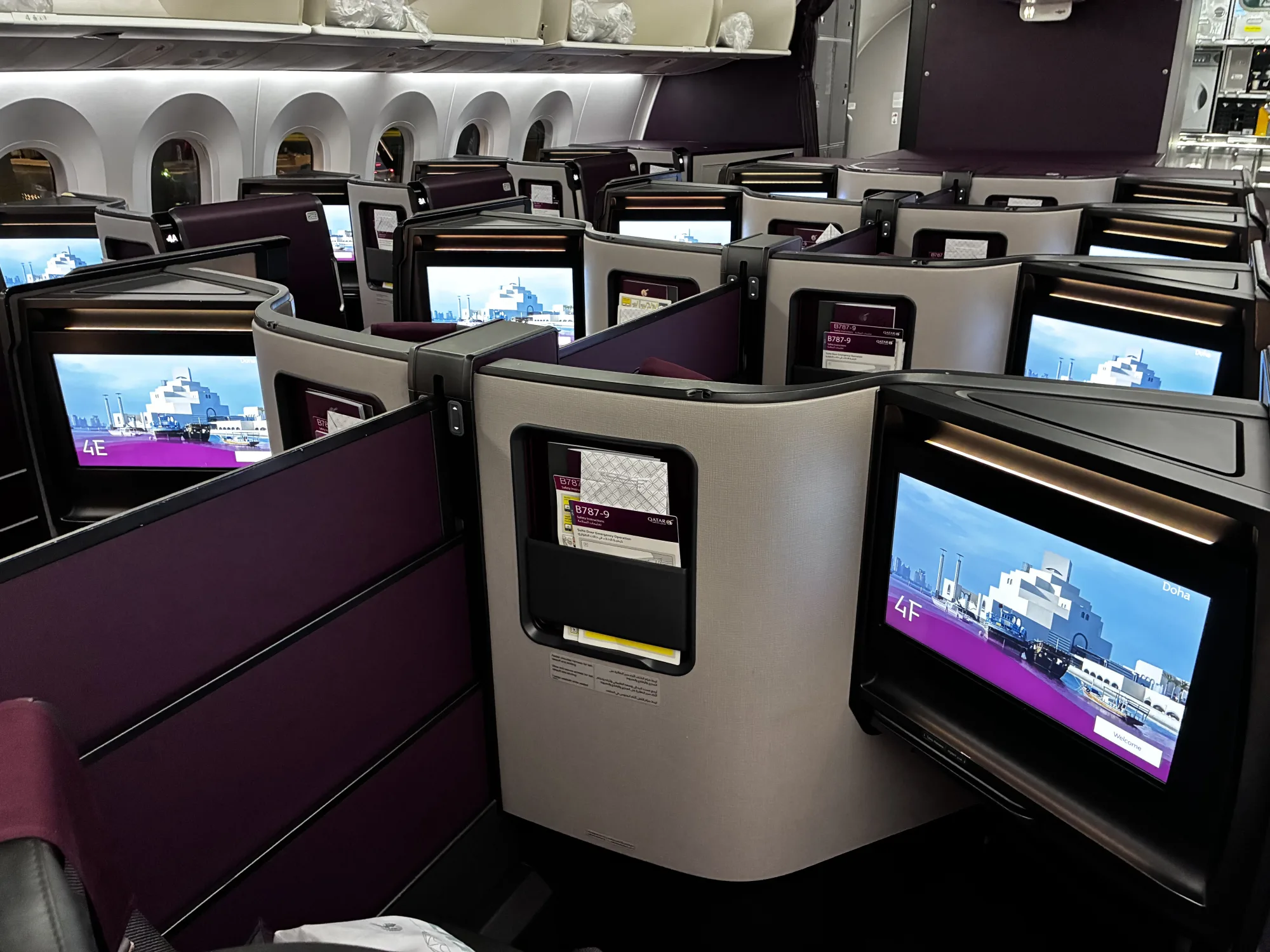 Qatar Airways Business Class in der Boeing 787-9